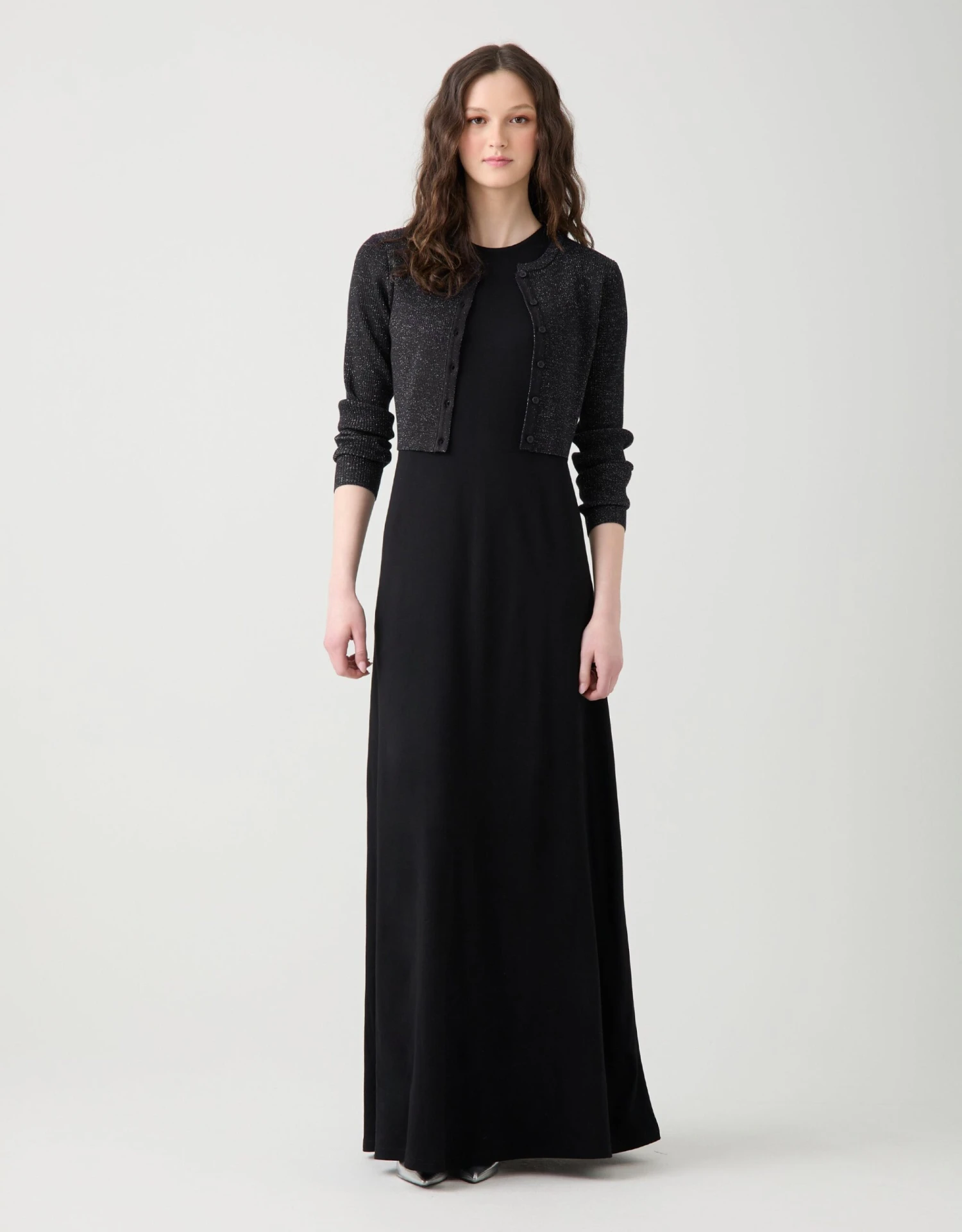 Sleeveless Crew Neck Jersey Maxi Dress Black 1 Sleeveless Crew Neck Jersey Maxi Dress Black