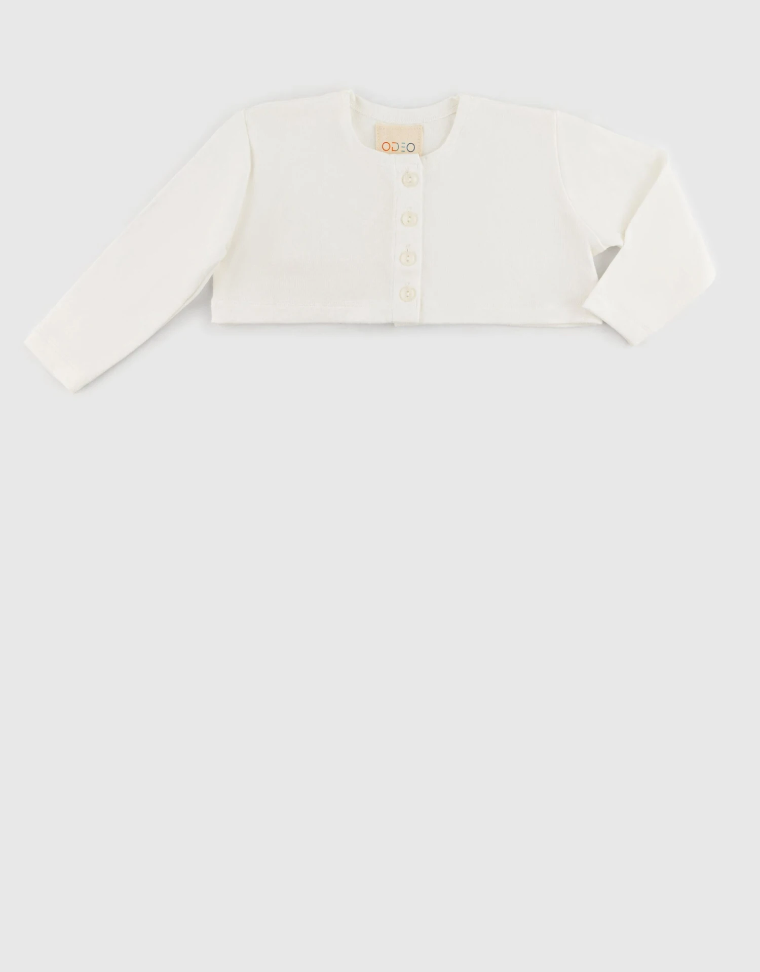 Cropped Jersey Button Cardigan Ivory 1 Cropped Jersey Button Cardigan Ivory