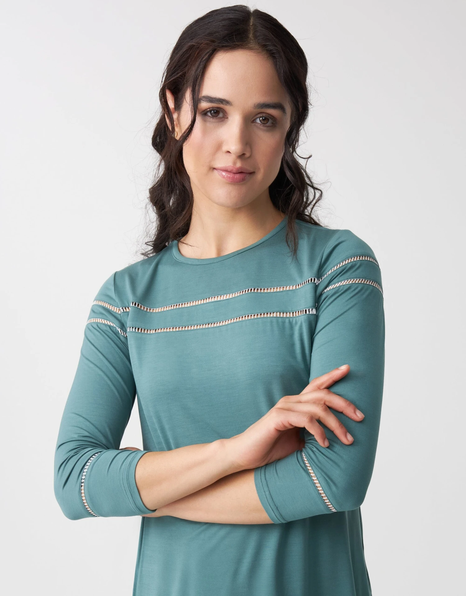 Cinderella Soft Pajama Legging Set With Vertical Trim Light Sage 2 Cinderella Soft Pajama Legging Set With Vertical Trim Light Sage - Image 2