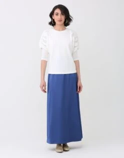33"-40" Mock Wrap Satin Skirt Sapphire 5 33"-40" Mock Wrap Satin Skirt Sapphire -Fashionable Home Wear D8293 CutworkPuffSlv.Wht2 d131ddd0 34e9 466c 8d70 6c83ff191297