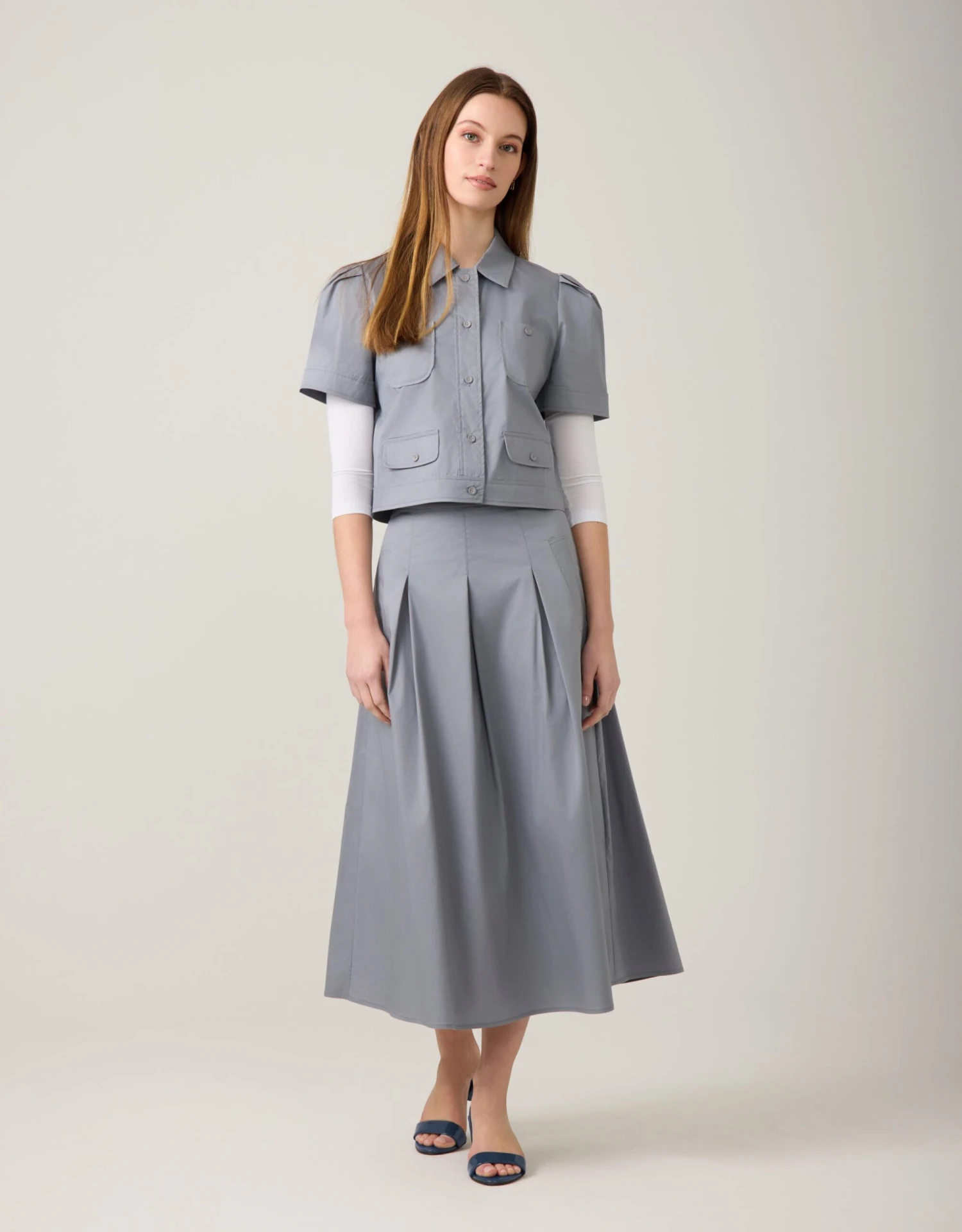 AVID Puff Sleeve Button Bomber Jacket Dark Grey 2 AVID Puff Sleeve Button Bomber Jacket Dark Grey - Image 2