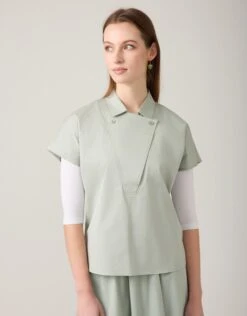 AVID Button Insert Collar Top Mint