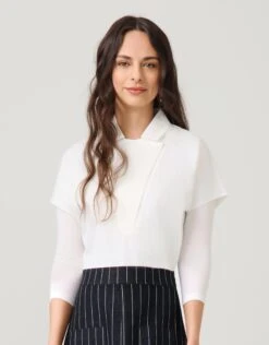 AVID Button Insert Collar Top White