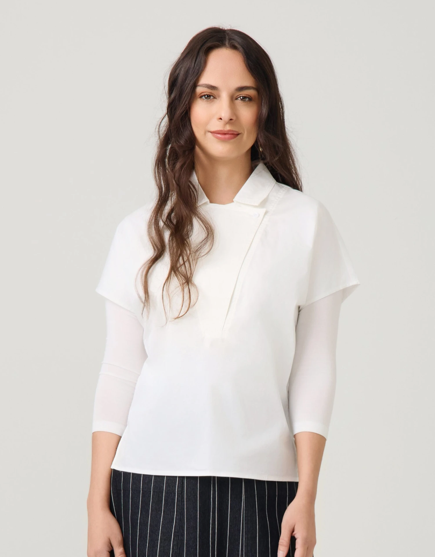 AVID Button Insert Collar Top White 3 AVID Button Insert Collar Top White - Image 3