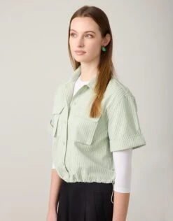 AVID Seersucker Bubble Safari Shirt Mint