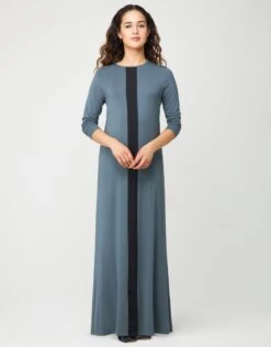 Cinderella Pull On Nightgown With Contrast Stripe Soft Teal