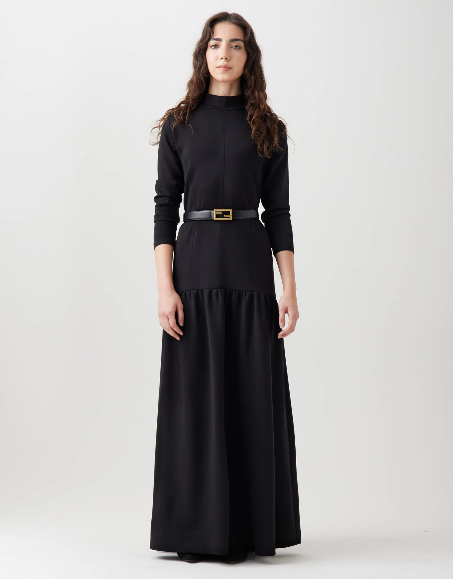 Ponte Princess Seamed Maxi Dress Shabbos Robe With Belt 1 Ponte Princess Seamed Maxi Dress Shabbos Robe With Belt