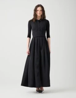 Sleeveless Poly Maxi Dress With Multi Option Wrap Around Sash Black 6 Sleeveless Poly Maxi Dress With Multi Option Wrap Around Sash Black -Fashionable Home Wear DSSPTN2515 WrapAroundSash.PolyBlk