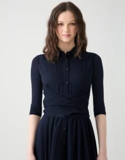 Sleeveless Rayon Maxi Dress With Multi Option Wrap Around Sash Navy -Fashionable Home Wear DSSPTN2515 WrapAroundSash.PolyNavy3