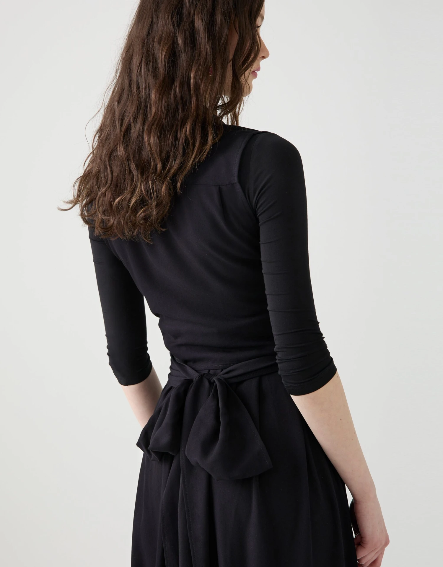 Sleeveless Rayon Maxi Dress With Multi Option Wrap Around Sash Black 2 Sleeveless Rayon Maxi Dress With Multi Option Wrap Around Sash Black - Image 2