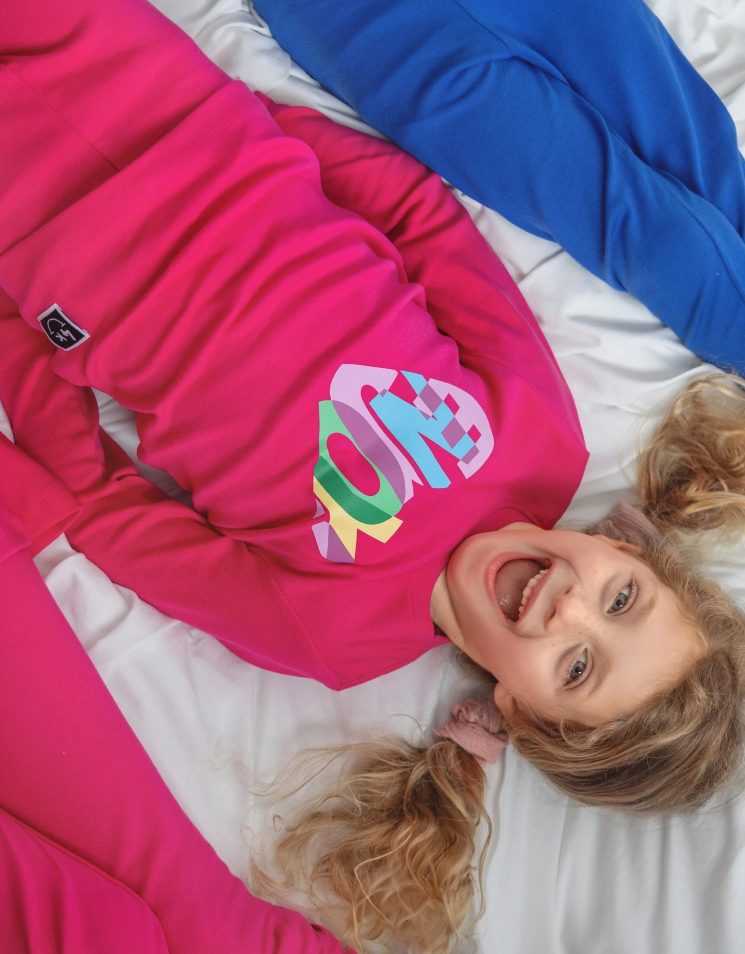 Pima Cotton Enjoy Pinks Kids Pajamas Legging Playwear Set Hot Pink 2 Pima Cotton Enjoy Pinks Kids Pajamas Legging Playwear Set Hot Pink - Image 2