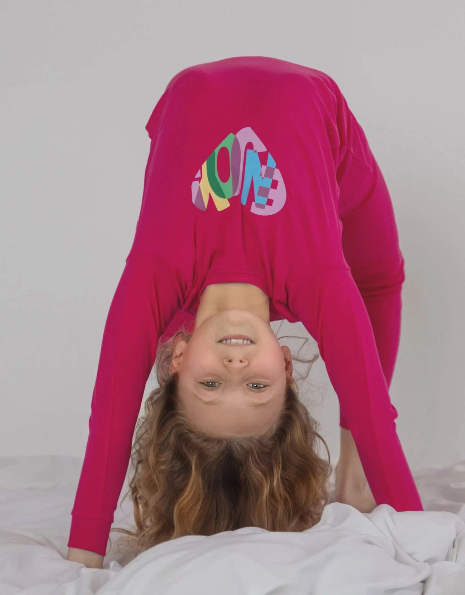 Pima Cotton Enjoy Pinks Kids Pajamas Legging Playwear Set Hot Pink 3 Pima Cotton Enjoy Pinks Kids Pajamas Legging Playwear Set Hot Pink - Image 3