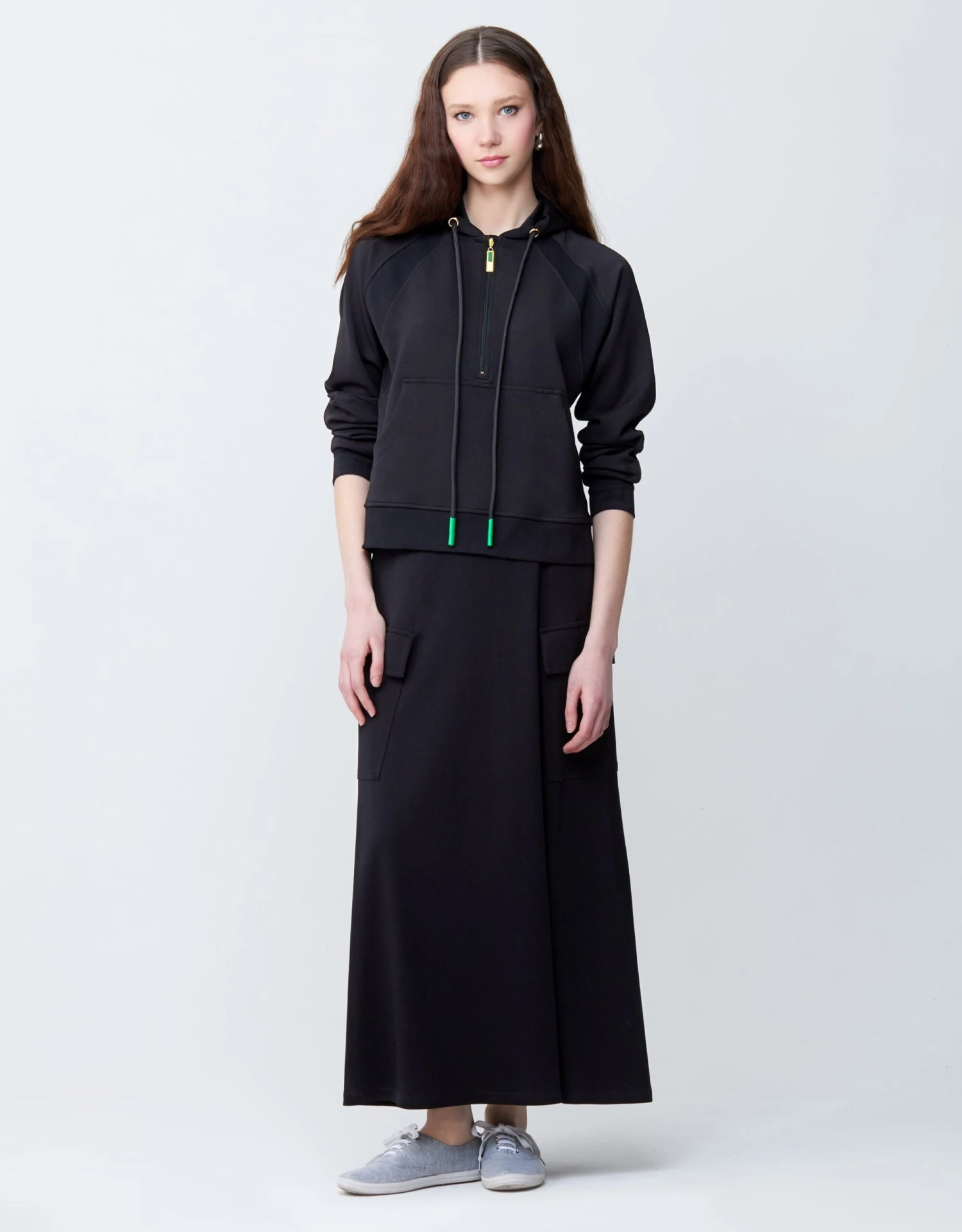 29"-33"-37" Jersey Aline Skirt With Elastic Waist And Cargo Pockets 2 29"-33"-37" Jersey Aline Skirt With Elastic Waist And Cargo Pockets - Image 2