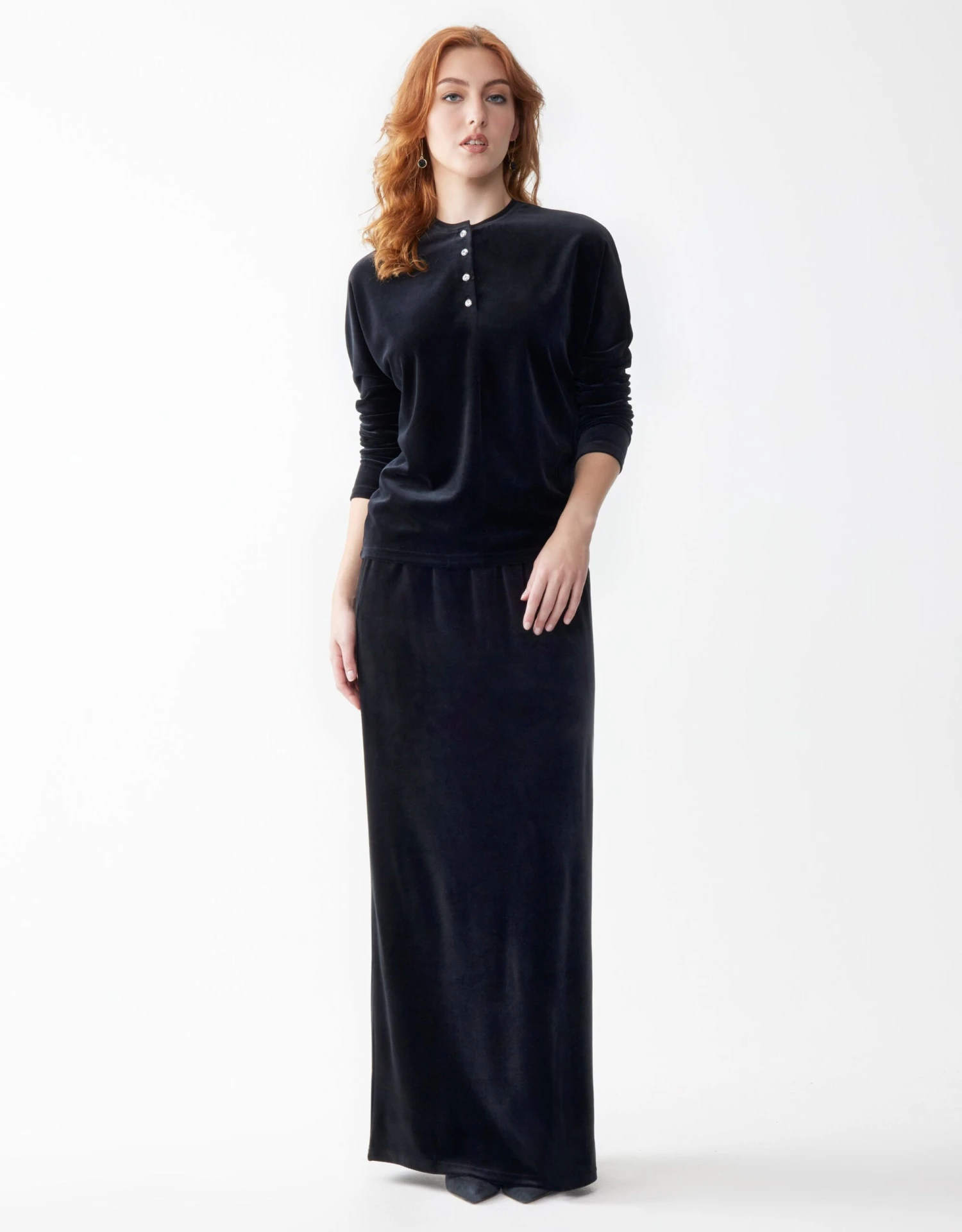 40" Elastic Waist Velour Skirt 2 40" Elastic Waist Velour Skirt - Image 2