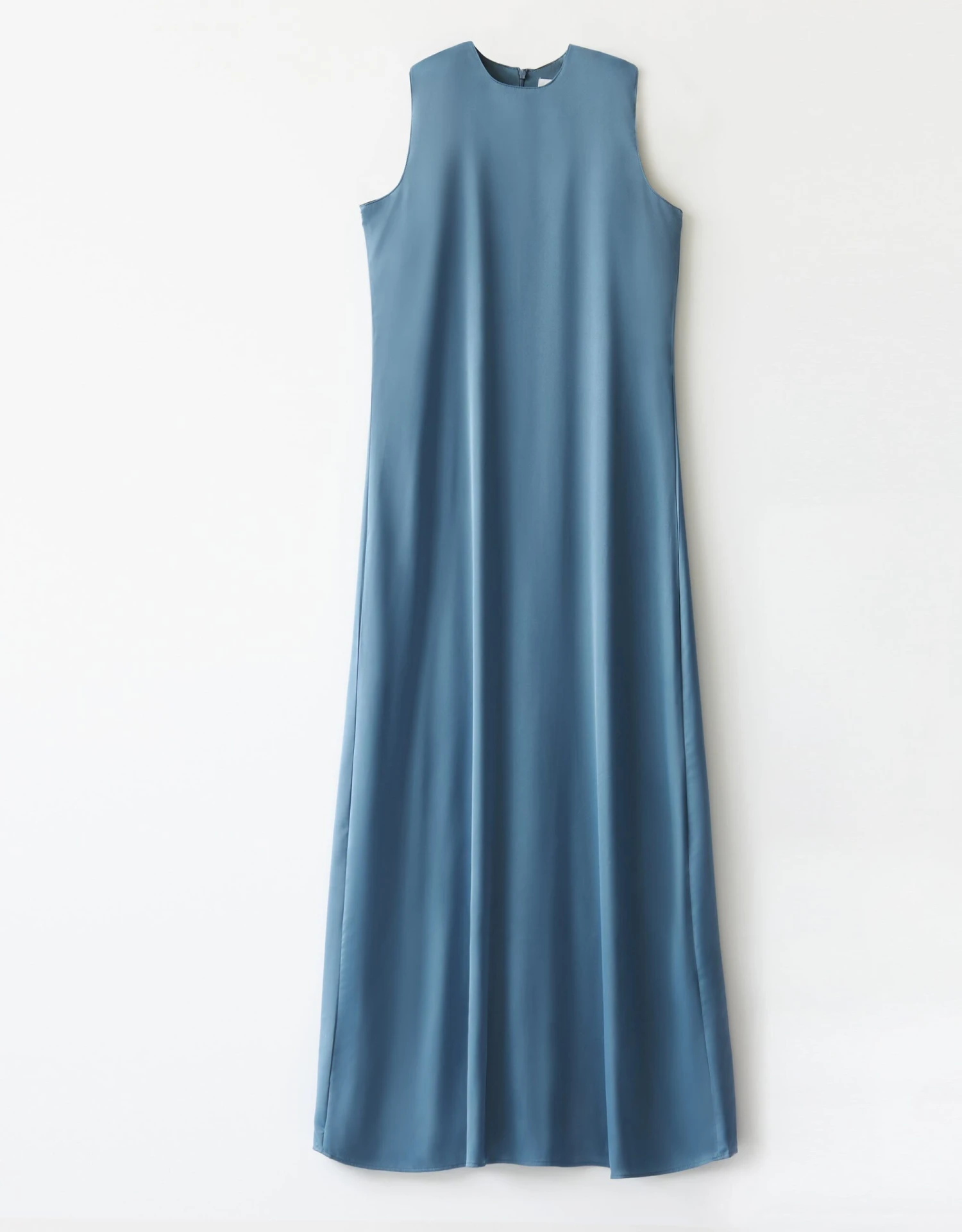 Satin Sleeveless Lined Aline Maxi Dress Shabbos Robe Light Blue 1 Satin Sleeveless Lined Aline Maxi Dress Shabbos Robe Light Blue