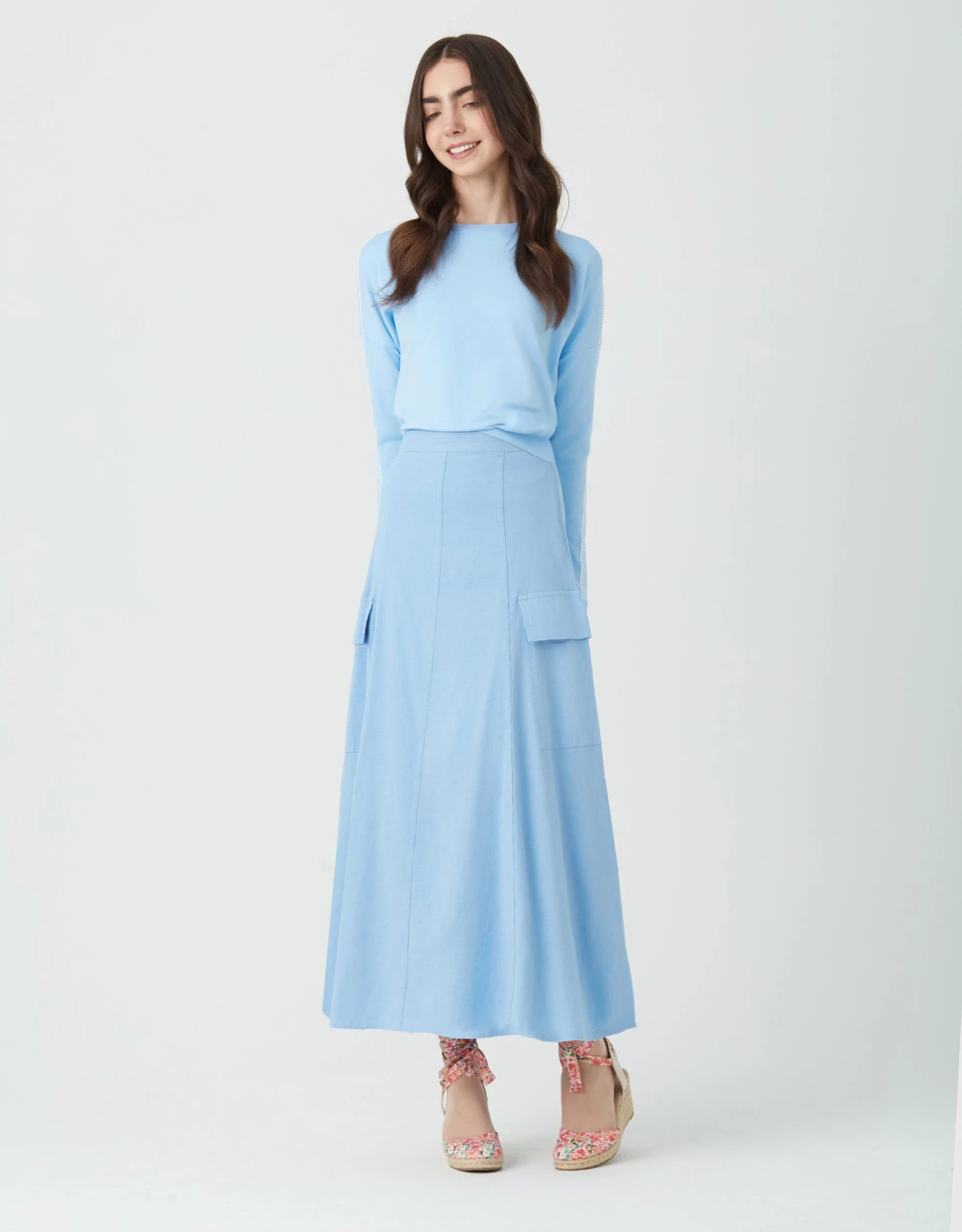 35" Gored Skirt With Cargo Pockets 2 35" Gored Skirt With Cargo Pockets - Image 2