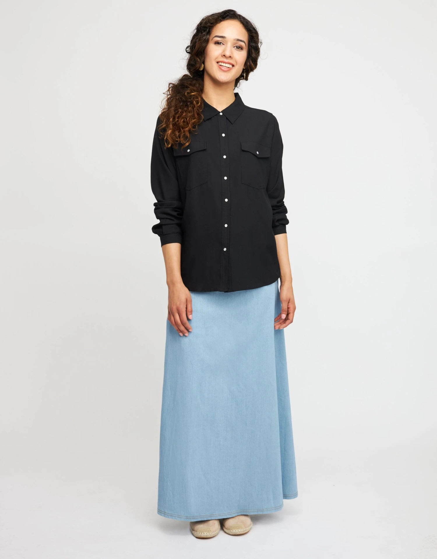 Plan-B Snap Front Western Shirt Black 3 Plan-B Snap Front Western Shirt Black - Image 3