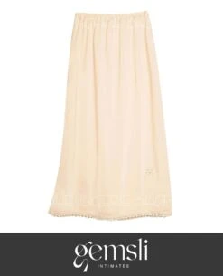 Gemsli HK300 Nylon Half Slip With Lace Beige