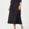 33" Jersey Multi Pocket Aline Skirt With Drawstring Waist Black