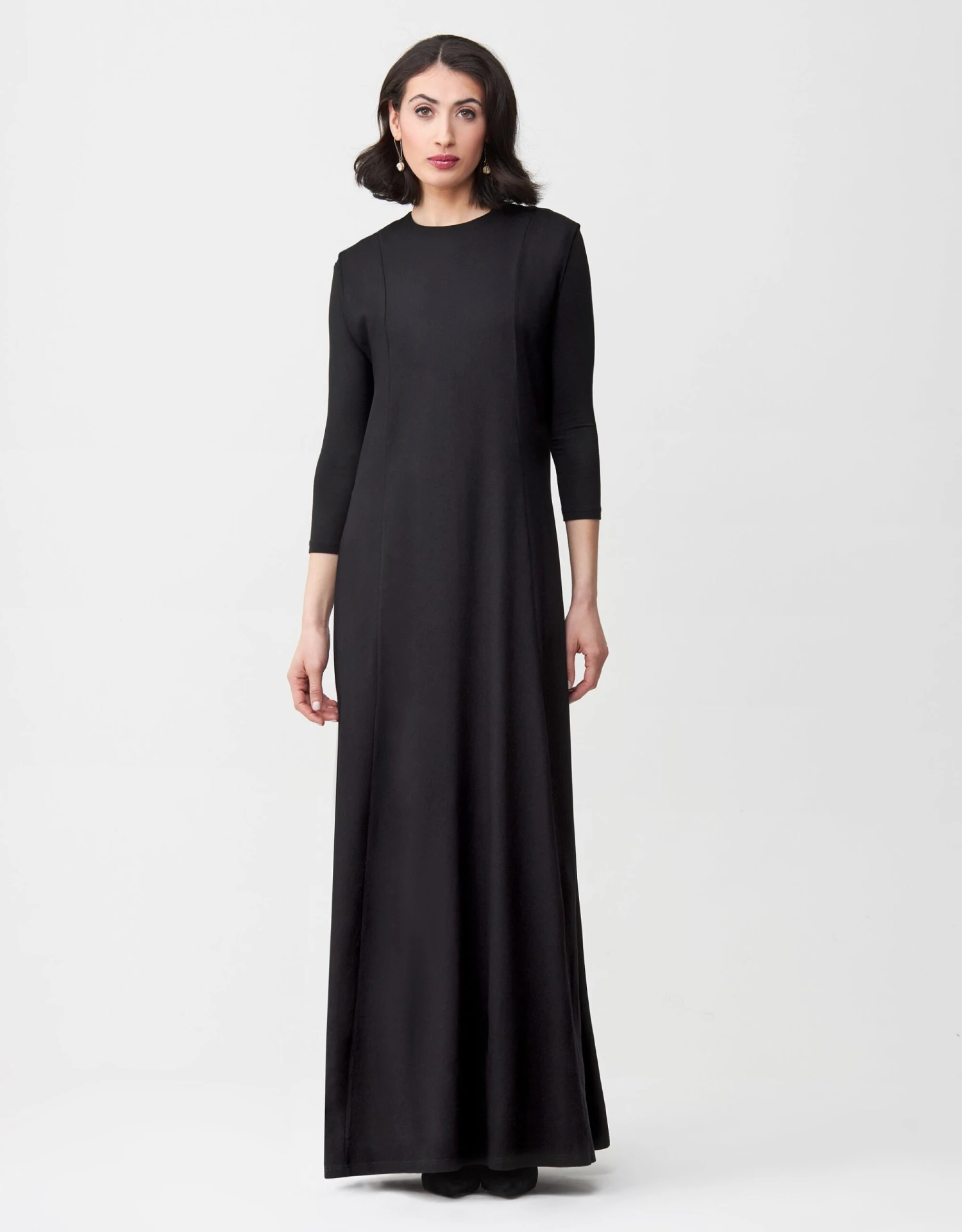 Multi Option Sleeveless Rayon Maxi Dress Shabbos Robe With Tie Front Shirt Two Piece Set 2 Multi Option Sleeveless Rayon Maxi Dress Shabbos Robe With Tie Front Shirt Two Piece Set - Image 2