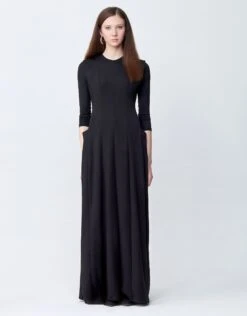 Jersey Princess Seamed Sleeveless Maxi Dress Shabbos Robe With Pockets