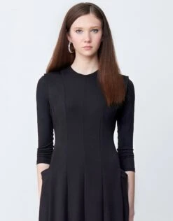 Jersey Princess Seamed Sleeveless Maxi Dress Shabbos Robe With Pockets 5 Jersey Princess Seamed Sleeveless Maxi Dress Shabbos Robe With Pockets -Fashionable Home Wear JerseyPrincessSeamsPocketJumper2