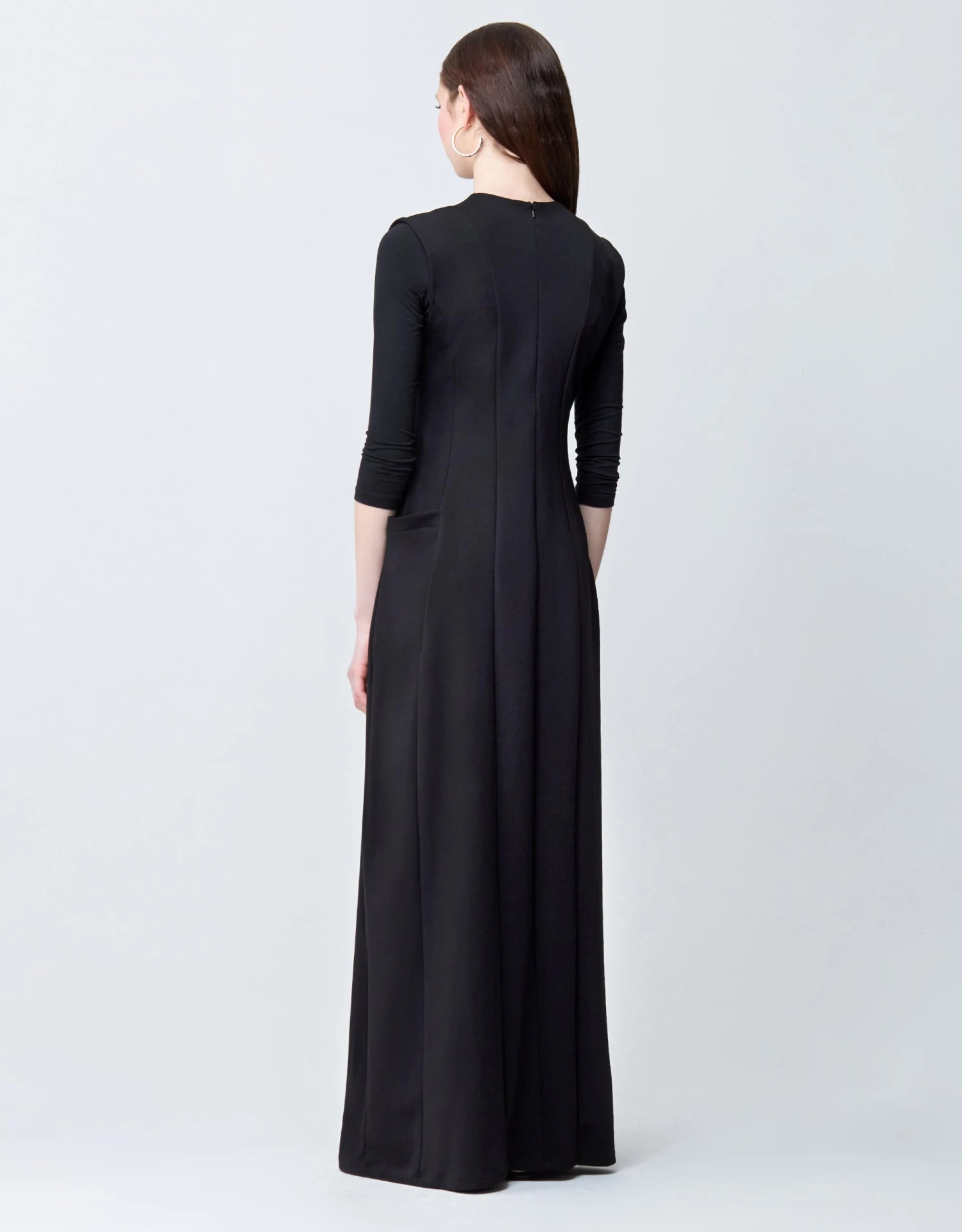 Jersey Princess Seamed Sleeveless Maxi Dress Shabbos Robe With Pockets 2 Jersey Princess Seamed Sleeveless Maxi Dress Shabbos Robe With Pockets - Image 2