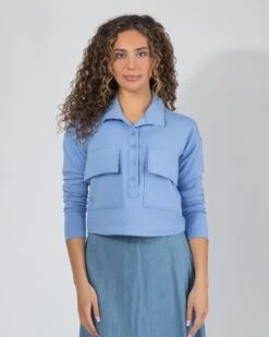 Double Pocket Cropped Polo 12 Double Pocket Cropped Polo -Fashionable Home Wear LS 23 d35ee8ef 2818 4fa2 a695 d83390ec53d7