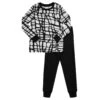 Kids Pima Cotton Cozy Nest Pajamas Legging Playwear Set Black