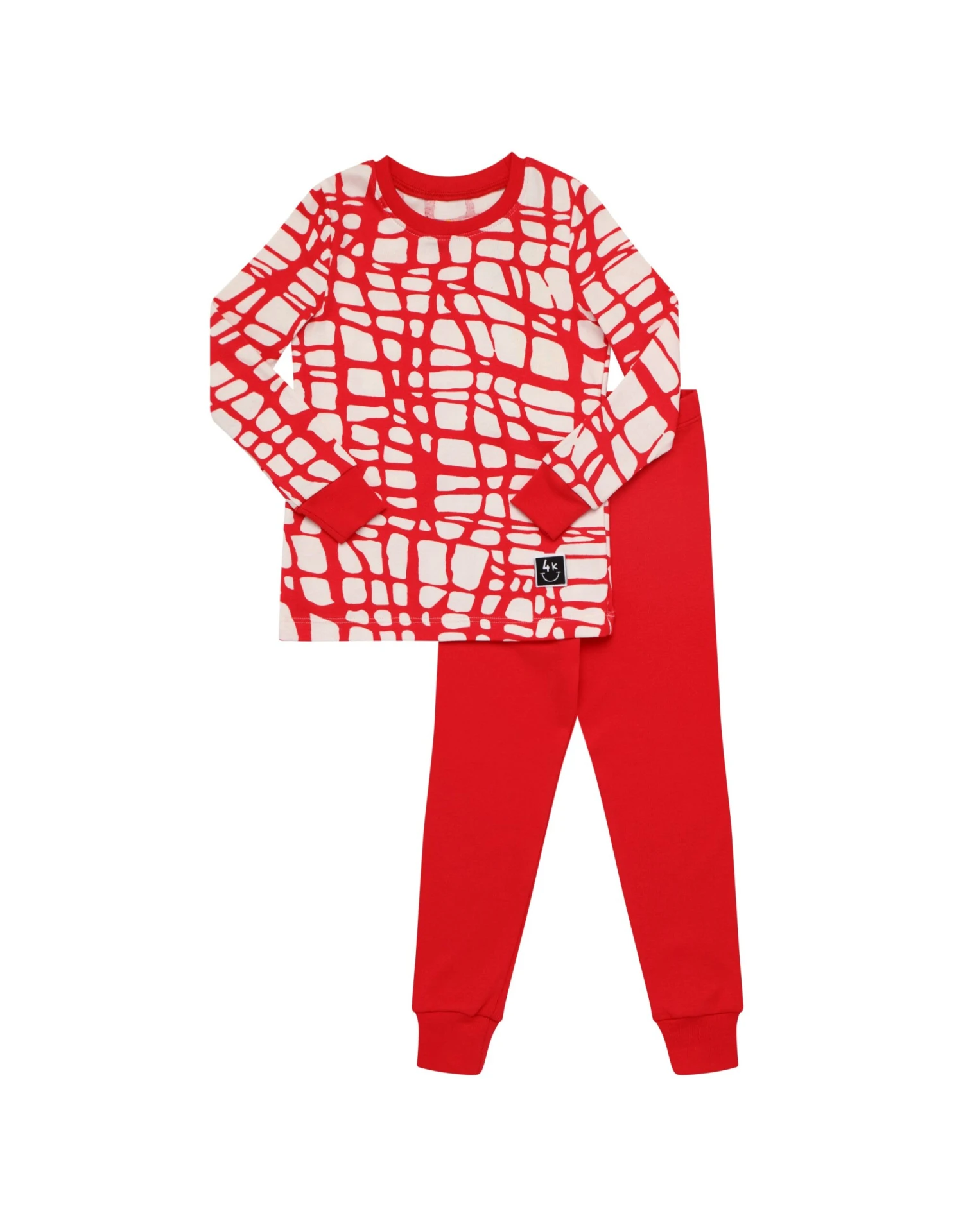 Kids Pima Cotton Cozy Nest Pajamas Legging Playwear Set Red 1 Kids Pima Cotton Cozy Nest Pajamas Legging Playwear Set Red
