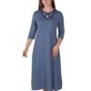 Cinderella Soft Nightshirt With Lace Keyhole Trim Sky