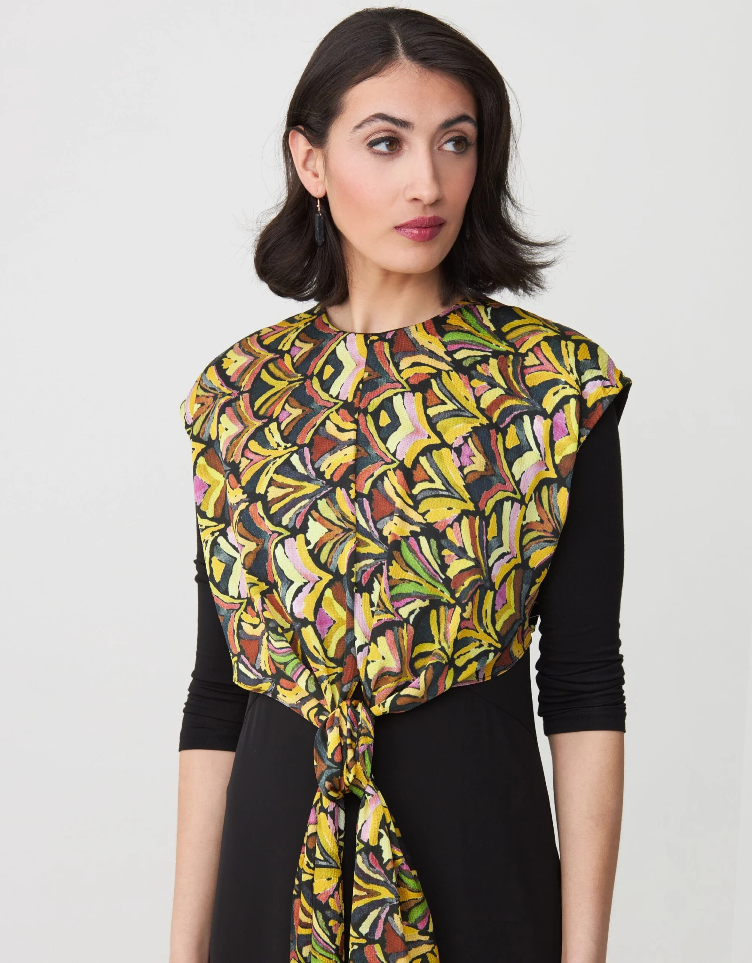 Maxi Dress Shabbos Robe With Print Multi Option Obi Tie Overlay 7 Maxi Dress Shabbos Robe With Print Multi Option Obi Tie Overlay - Image 7