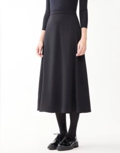 Fashionable Home Wear 23 33" Lined Wool Blend Skirt With Side Zipper