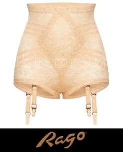 Rago 6197 Lacette Extra Firm Shaping Brief Panty With Garters
