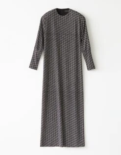 Vertical Textured Maxi Dress Shabbos Robe With Back Zipper White "S" Links