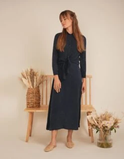 Dark Denim Wash Sleeveless Maxi Dress