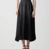 33" - 39" Elastic Waist Soft Skirt Ombré Black Denim