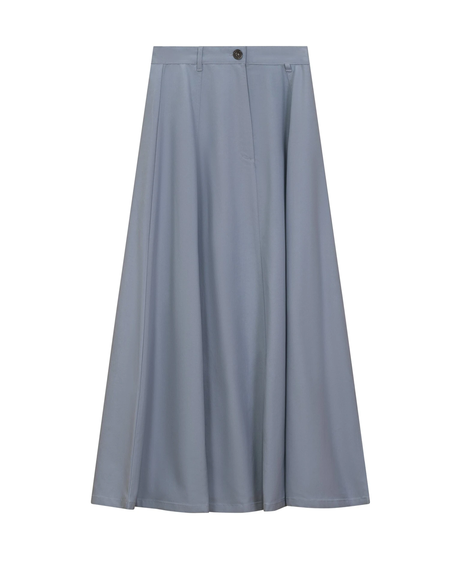 Aline Cotton Maxi Skirt Dusty Blue 1 Aline Cotton Maxi Skirt Dusty Blue
