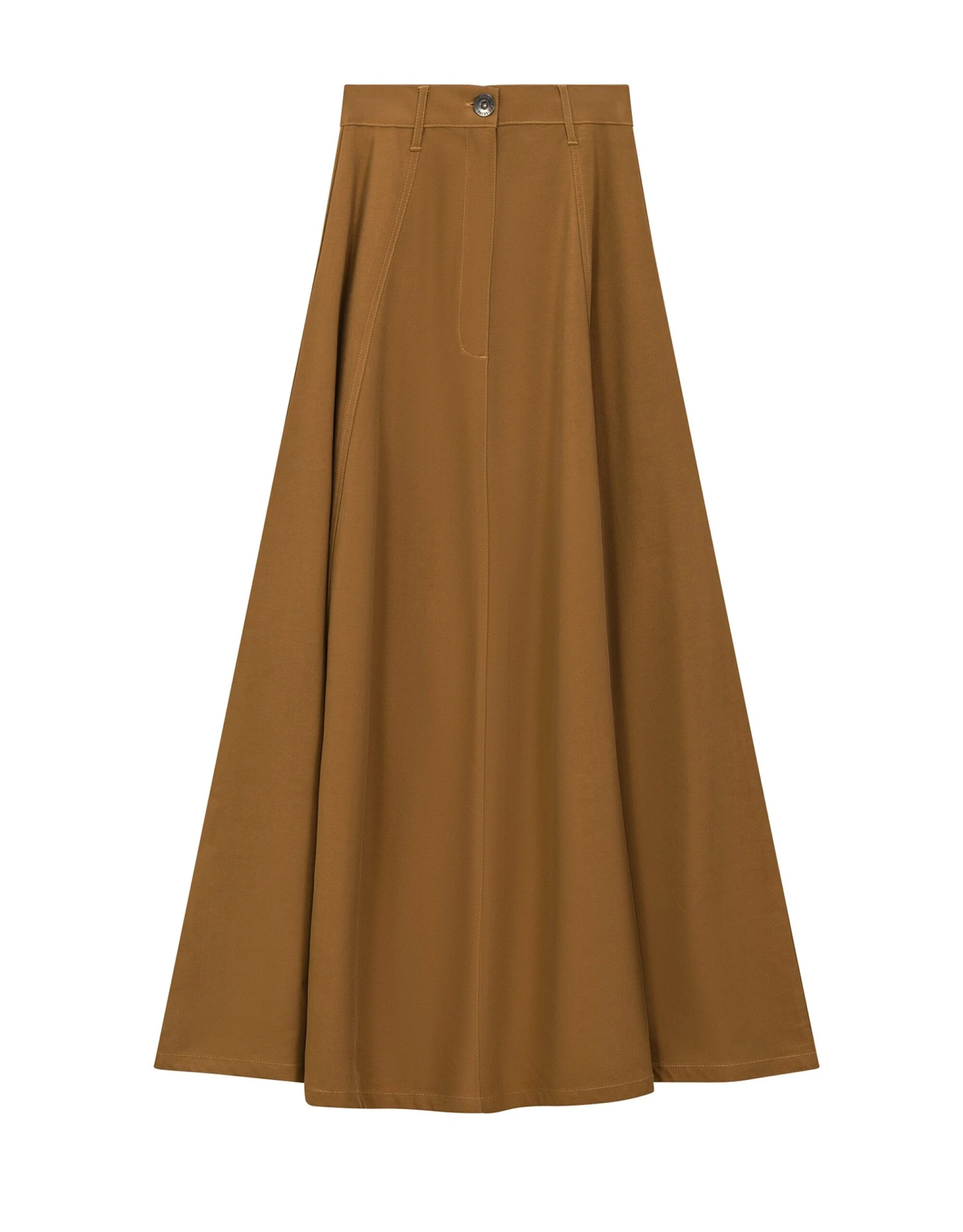 Aline Cotton Maxi Skirt Taupe 1 Aline Cotton Maxi Skirt Taupe