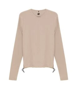 Vneck Bungee Tee Light Beige