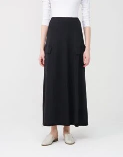 29"-33"-37" Jersey Aline Skirt With Elastic Waist And Cargo Pockets