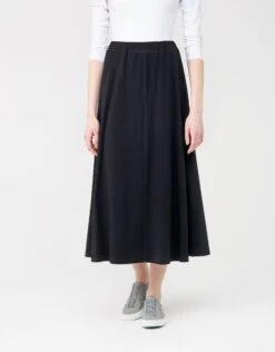 29"-33"-35"-37"-39" Jersey Aline Skirt With Elastic Waist And Stitched Seams