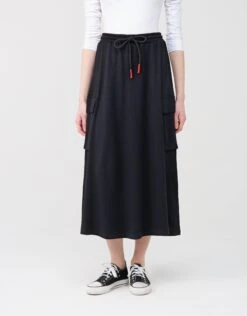 29"-33"-37" Jersey Skirt With Elastic Drawstring Waist And Cargo Pockets