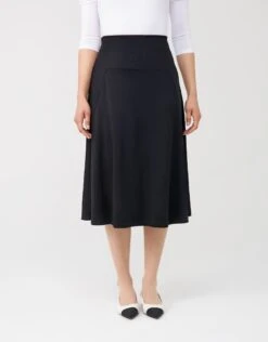 29"-33" Jersey Aline No-Waistband Skirt With Panel Inset