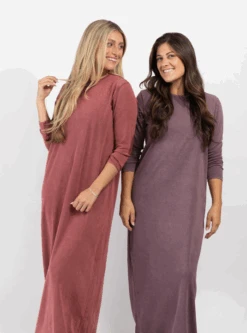 Lotus Burgundy Washed Nightgown