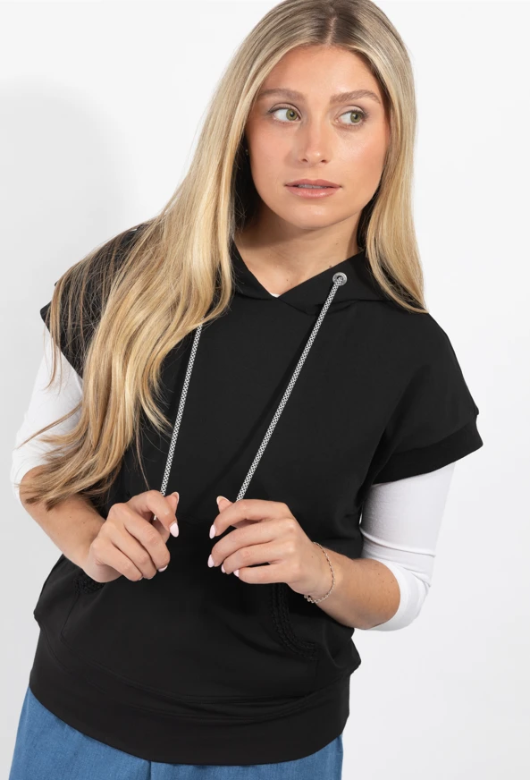 Von Bon Relaxed Hoodie Black 2 Von Bon Relaxed Hoodie Black - Image 2