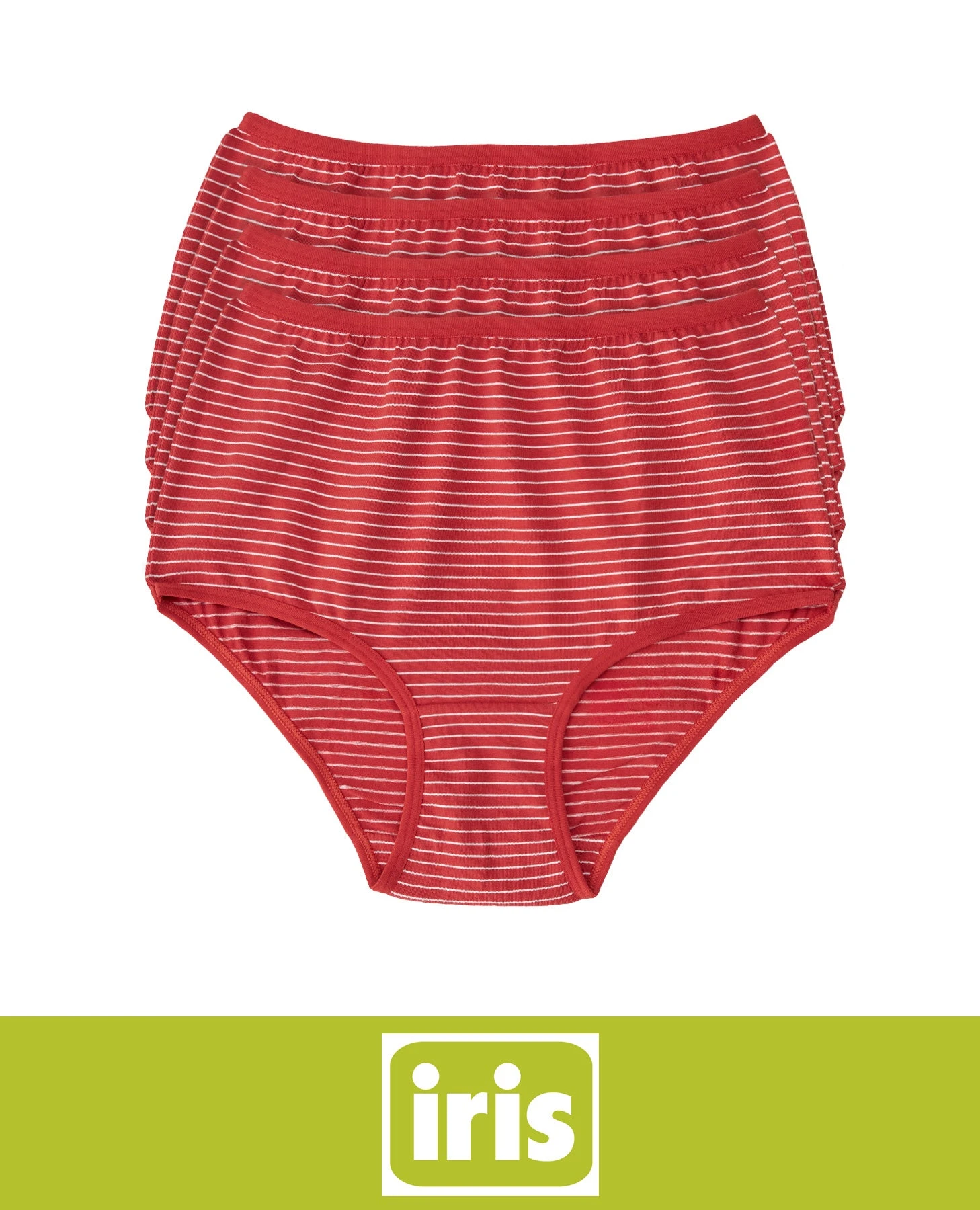 Iris Sport 4-Pack Ultra Comfort Cotton And Spandex Striped Panty Briefs 2 Iris Sport 4-Pack Ultra Comfort Cotton And Spandex Striped Panty Briefs - Image 2