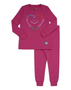 Kids Pima Cotton Let Me Sleep Pajamas Legging Playwear Set Heart Pink