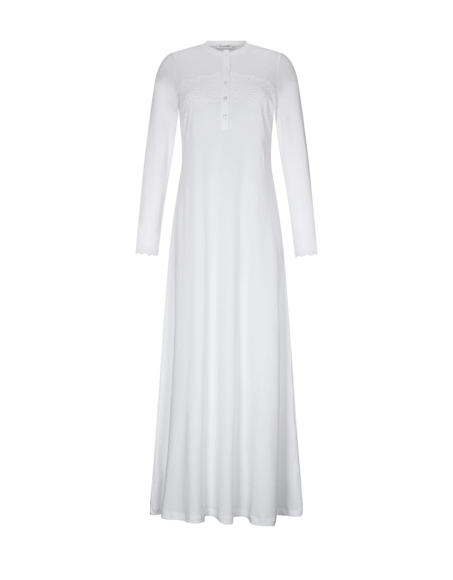White Lace Button Down Nightgown 2 White Lace Button Down Nightgown - Image 2