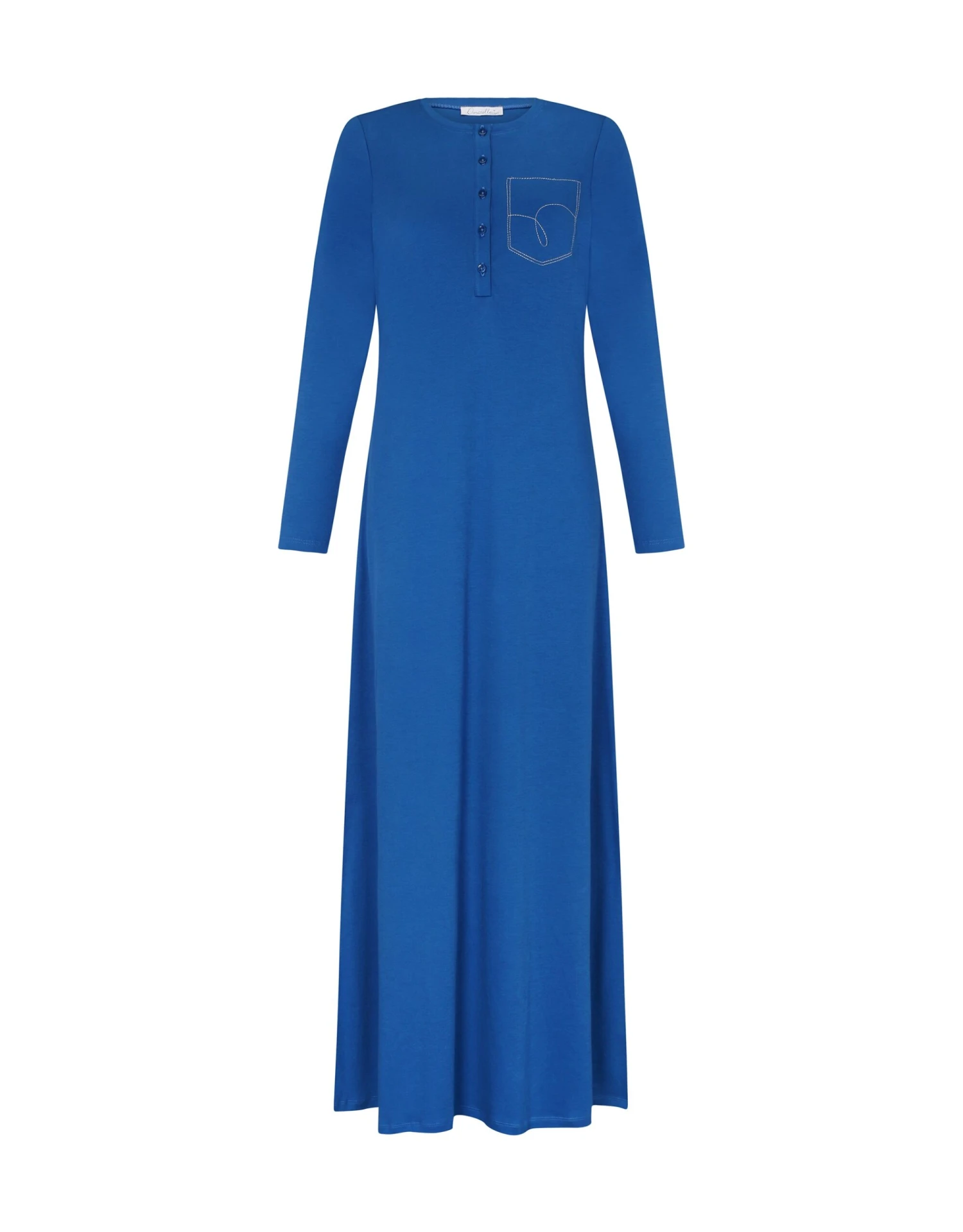 Crimson Pocket Button Down Nightgown 4 Crimson Pocket Button Down Nightgown - Image 4